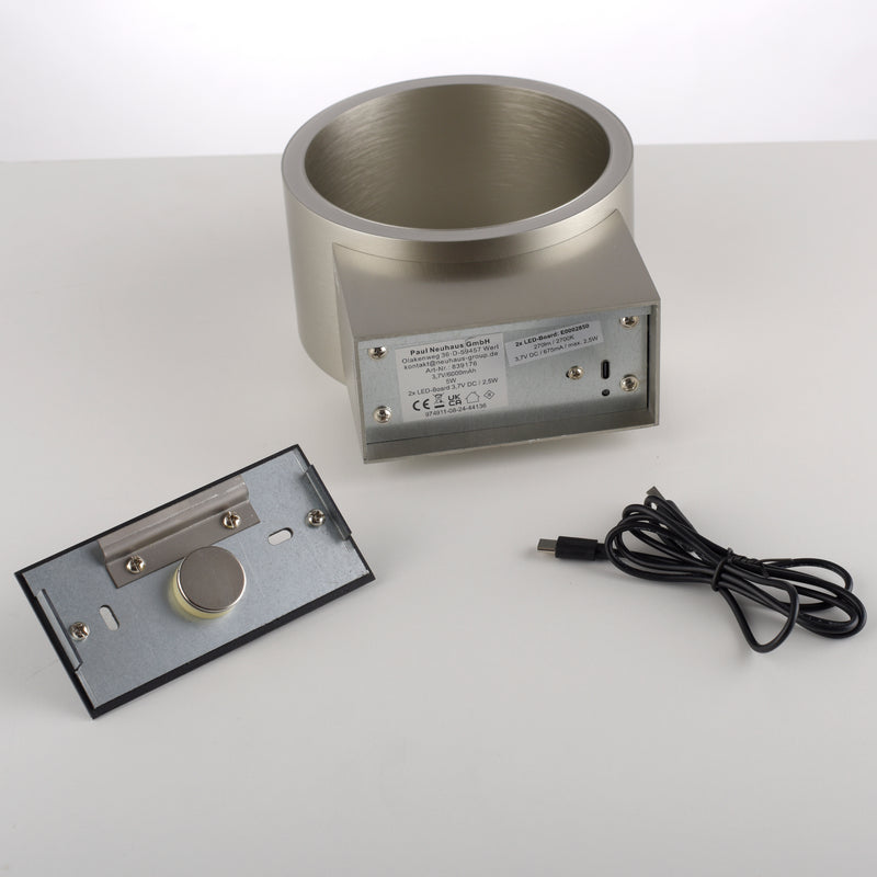 Aplica Paul Neuhaus PURE CLIPSE 2xLED Aluminiu