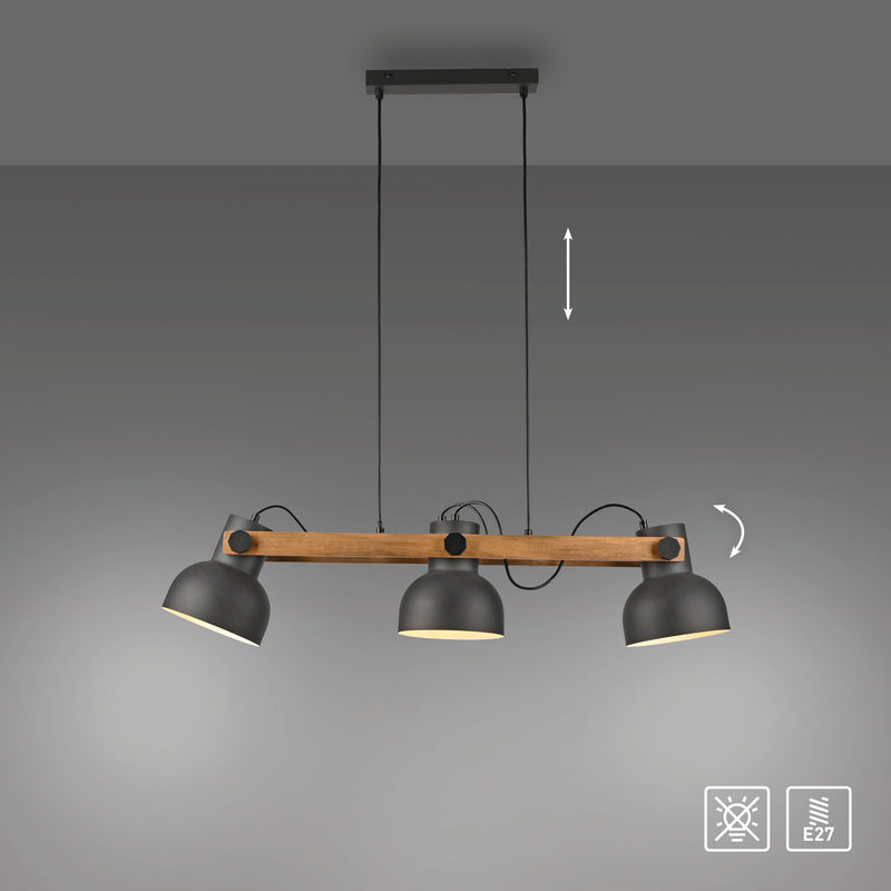 Lustra Paul Neuhaus CUP 2.0 3xE27 Negru