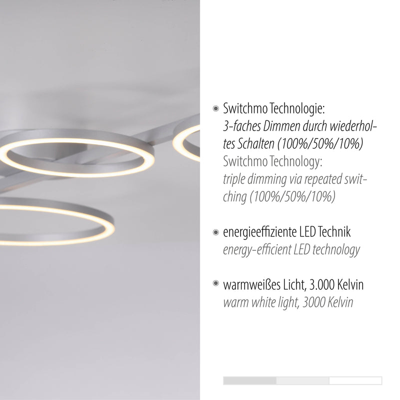 Plafoniera Paul Neuhaus MINI RITUS 4xLED Argintiu