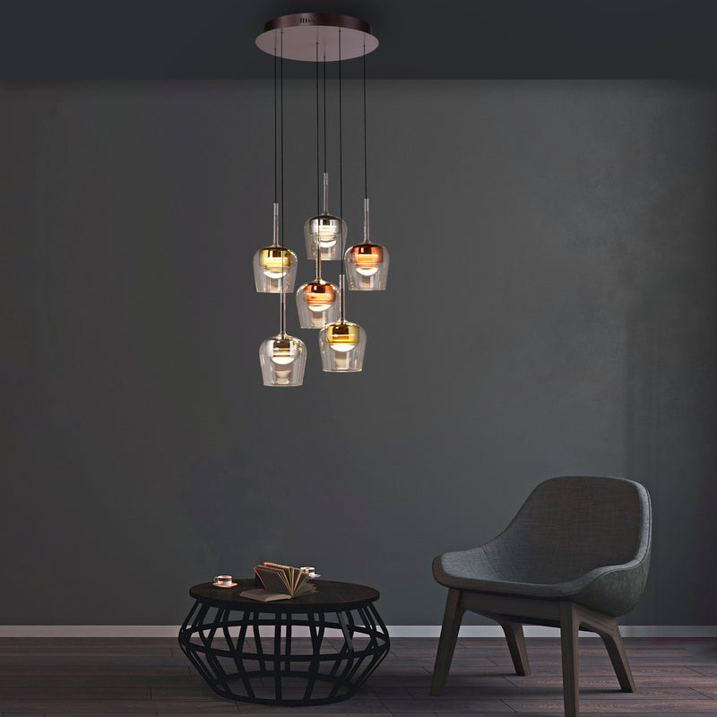 Lustra Paul Neuhaus Q-KON 6xLED Multicolor