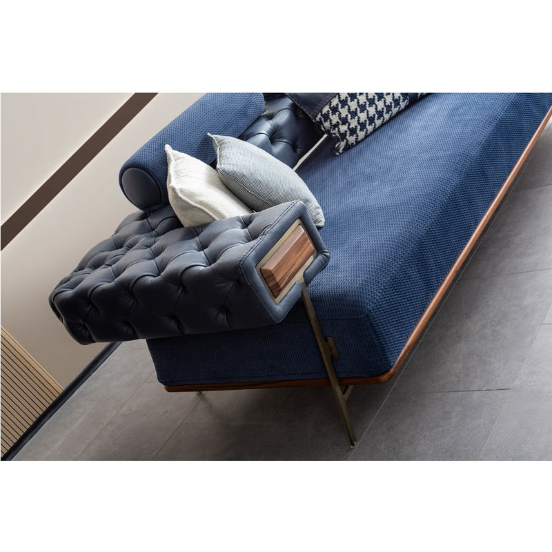Canapea Arty Inev Asi Home, Albastru, lungime 257cm, latime 108cm, inaltime 87cm