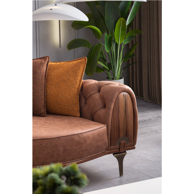 Canapea Roys Inev Asi Home, Maro inchis, lungime 251cm, latime 107cm, inaltime 67cm