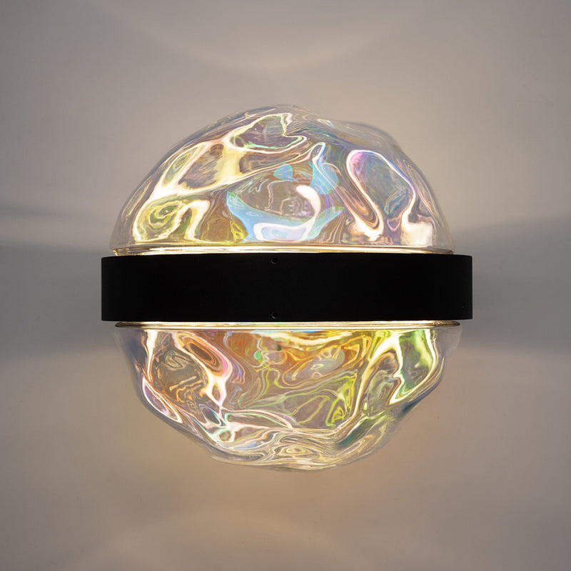Aplica LED Maytoni Misterio, sticlă multicolor, 6W, 2700K, negru