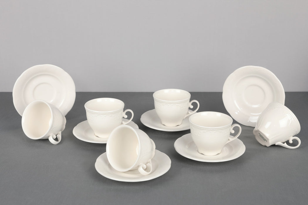 Set Cești de Cafea (12 Piese) Asi Home CPR12CT0014 Portelan 8X8X5 cm