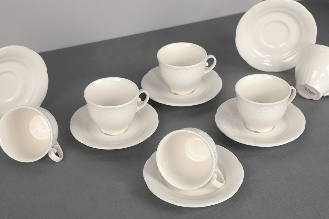 Set Cești de Cafea (12 Piese) Asi Home CPR12CT0014 Portelan 8X8X5 cm