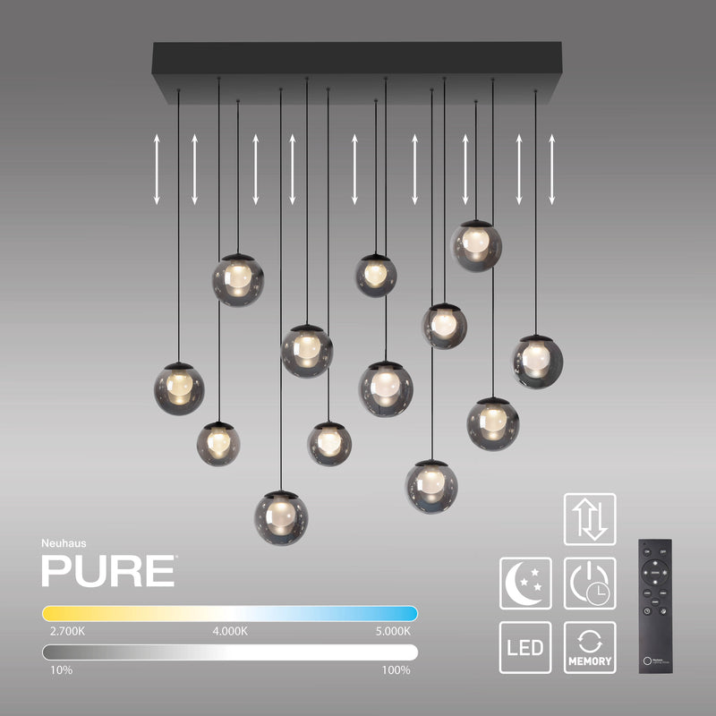 Lustra Paul Neuhaus PURE POPUP 13xLED Gri