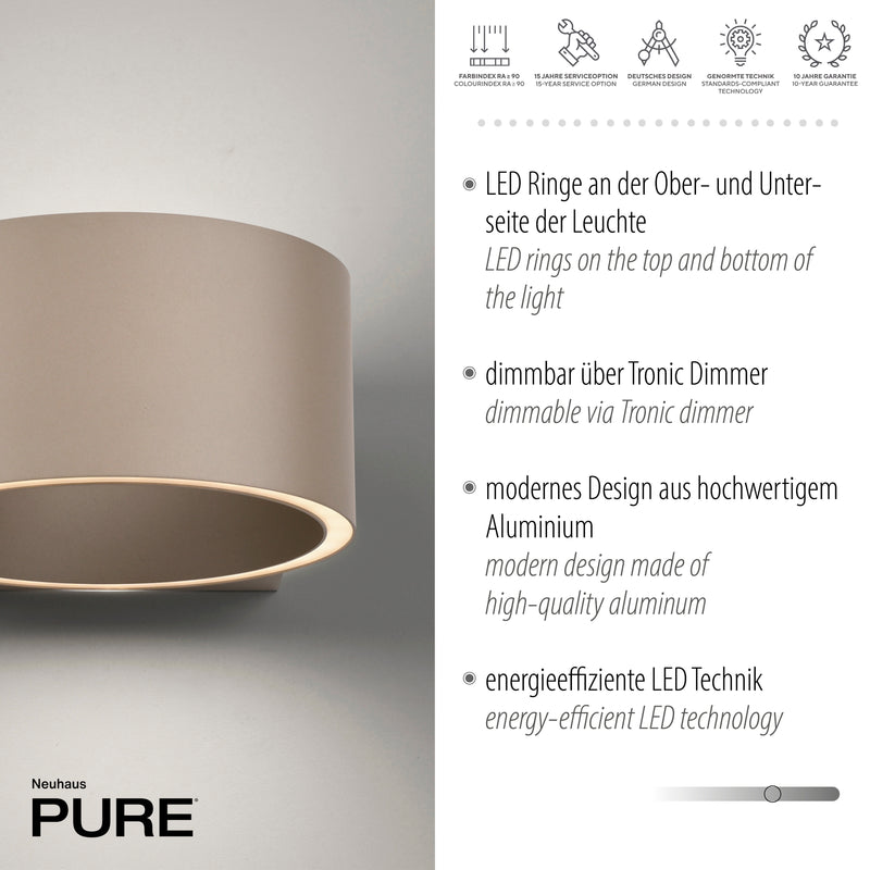 Aplica Paul Neuhaus PURE CLIPSE 2xLED Maro