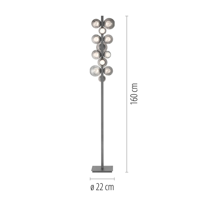 Lampadar Paul Neuhaus 12xLED Gri