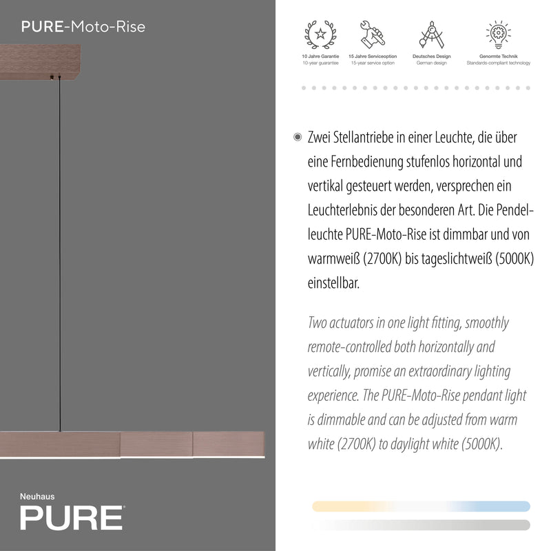 Lustra Paul Neuhaus PURE MOTO-RISE 3xLED Bronz Metalic