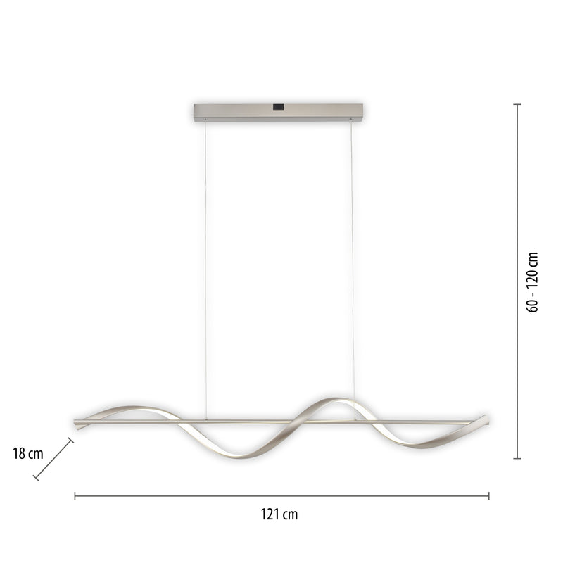 Lustra Paul Neuhaus Q-SWING LED Argintiu
