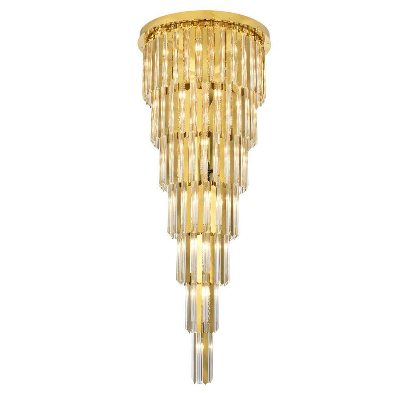 Lustră Queen – Inox & Cristal Schott, montaj aplicat