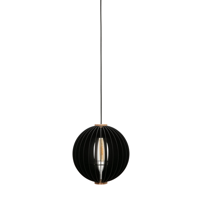 Lustra Zuma Line Orb 1xE27 Negru / Lemn