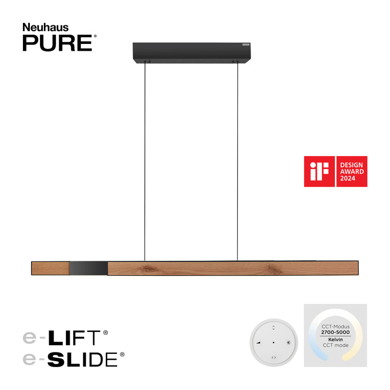 Lustra Paul Neuhaus PURE MOTO-RISE 3xLED Lemn Natural