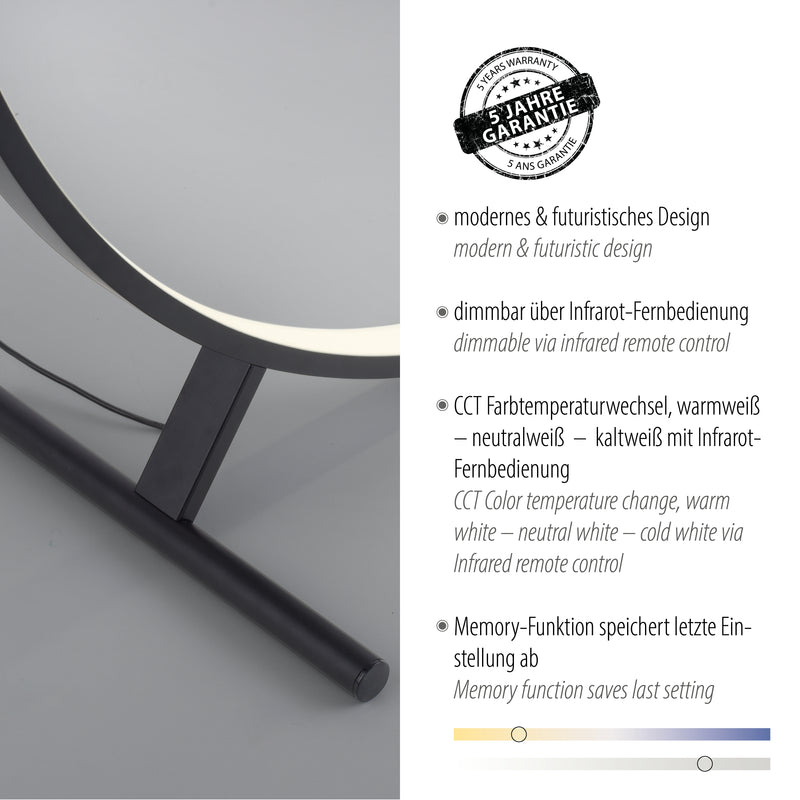 Lampadar Paul Neuhaus HULA LED Negru
