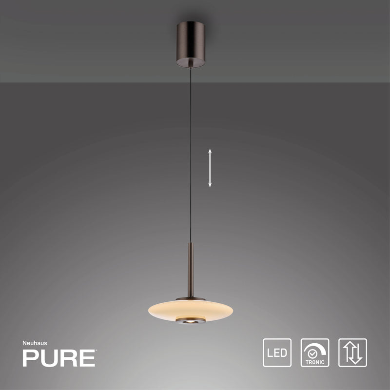 Lustra Paul Neuhaus PURE VITRUM 2xLED Maro Metalic