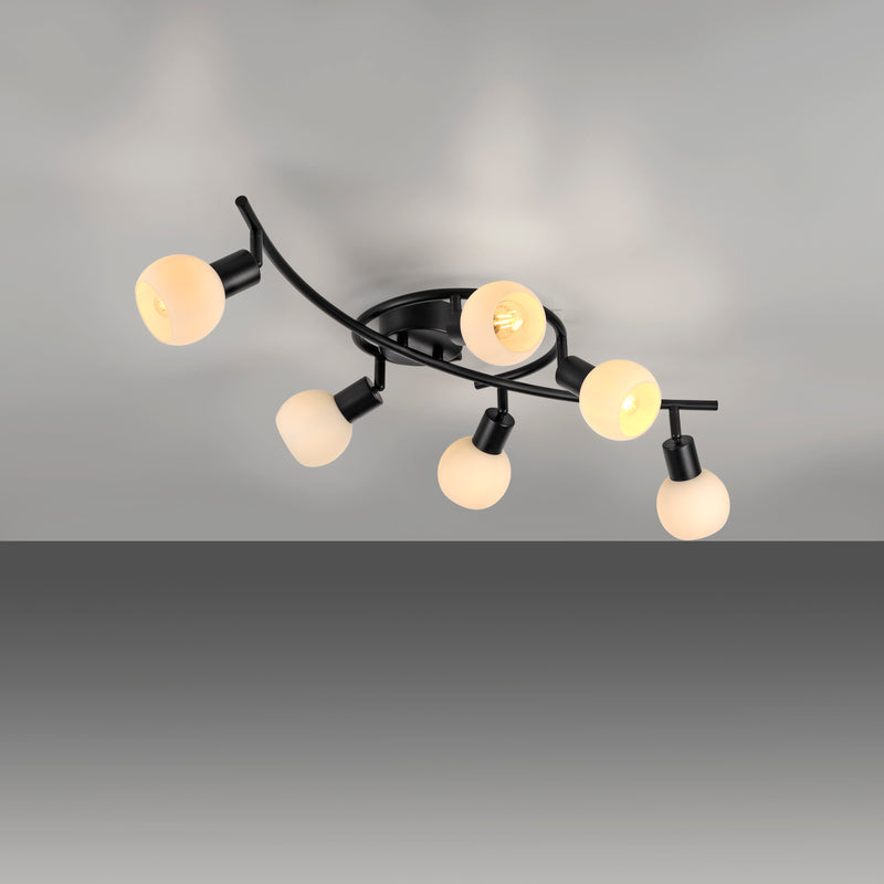 Plafoniera Paul Neuhaus LOKI 6xE14 Negru