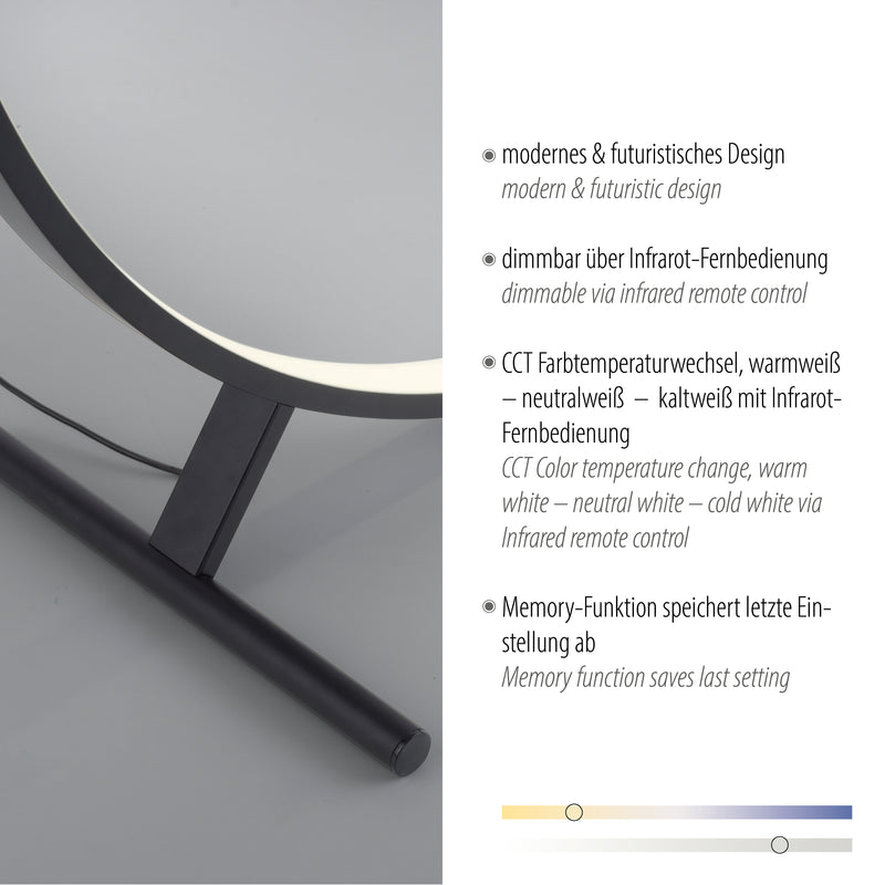 Lampadar Paul Neuhaus HULA LED Negru