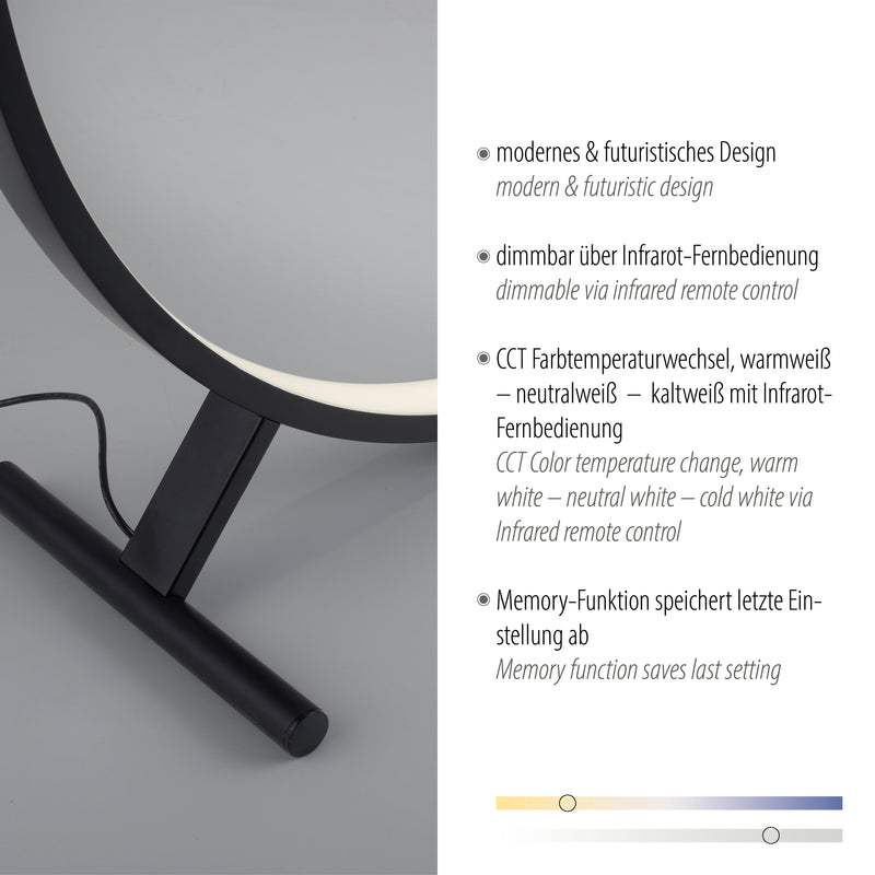 Lampadar Paul Neuhaus HULA LED Negru