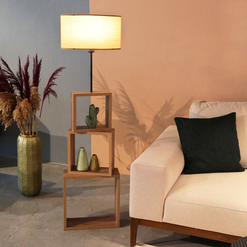 Lampadar Asi Home Ayd - 2902, Light Brown, Ø37 cm