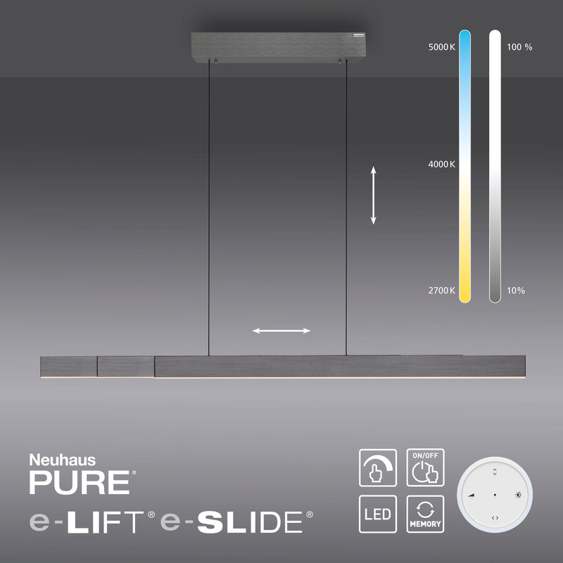 Lustra Paul Neuhaus PURE-MOTO-RISE 3xLED Gri