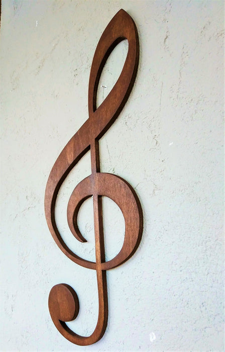 Decoratiune de Perete Asi Home Treble Clef - Walnut Lemn 1.8X25X60 cm