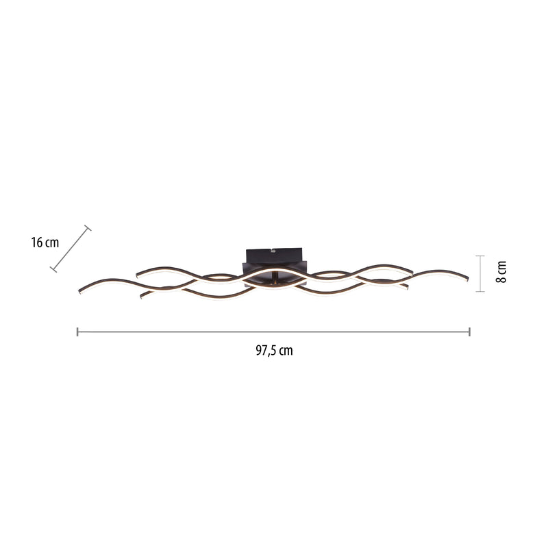 Plafoniera Paul Neuhaus WAVE LED Negru