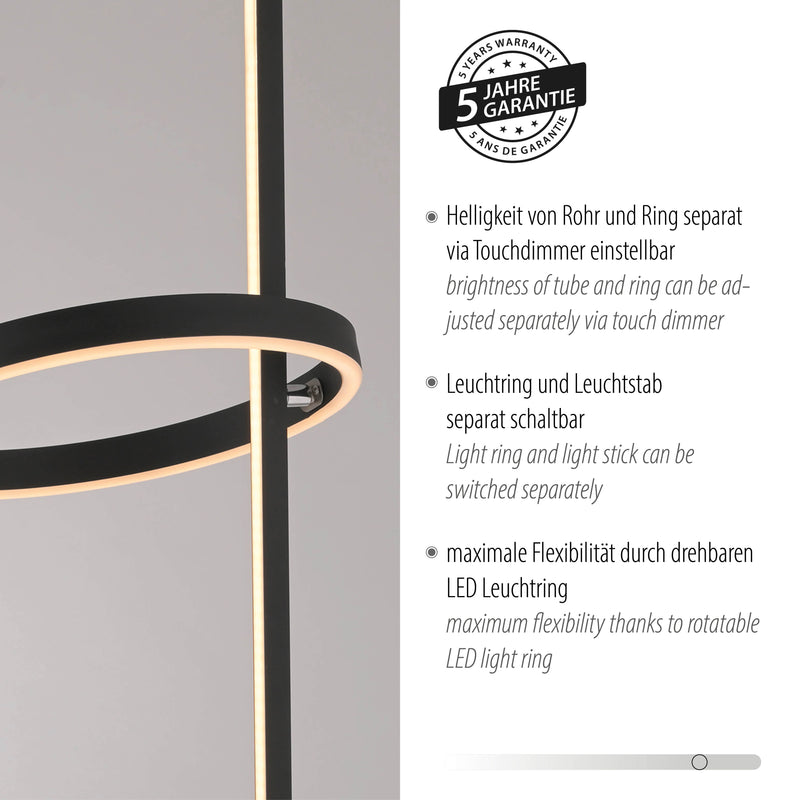 Lampadar Paul Neuhaus RITUS 2xLED Negru