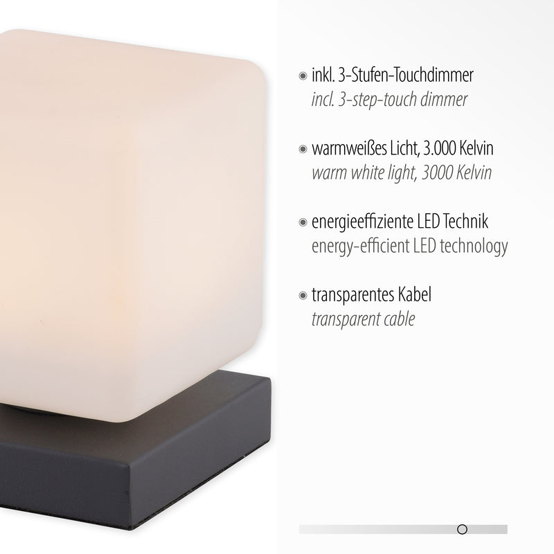Veioza Paul Neuhaus DADOA LED Antracit
