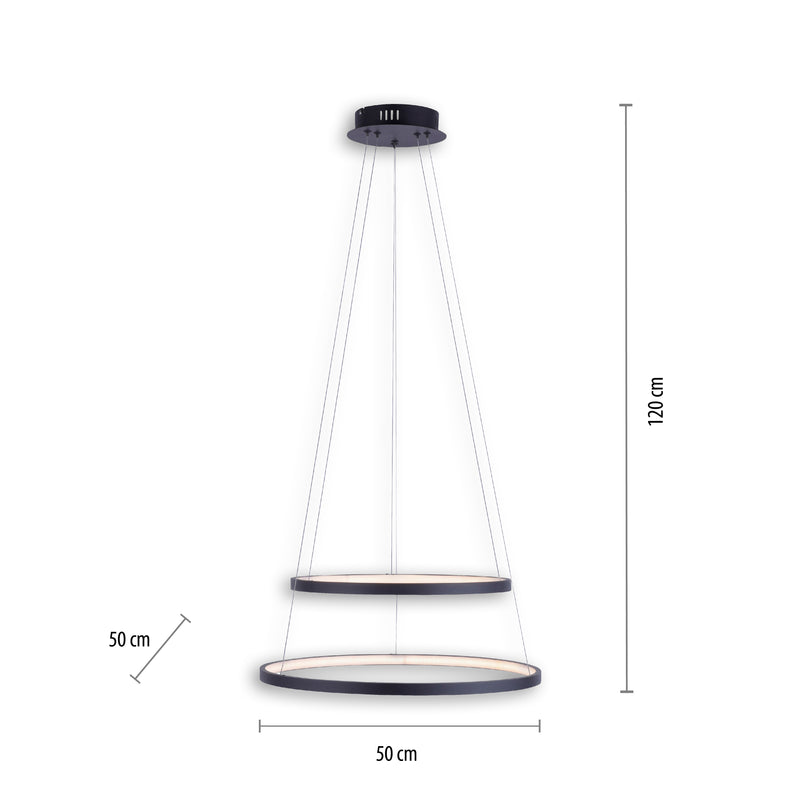 Lustra Paul Neuhaus CIRCLE 2xLED Antracit