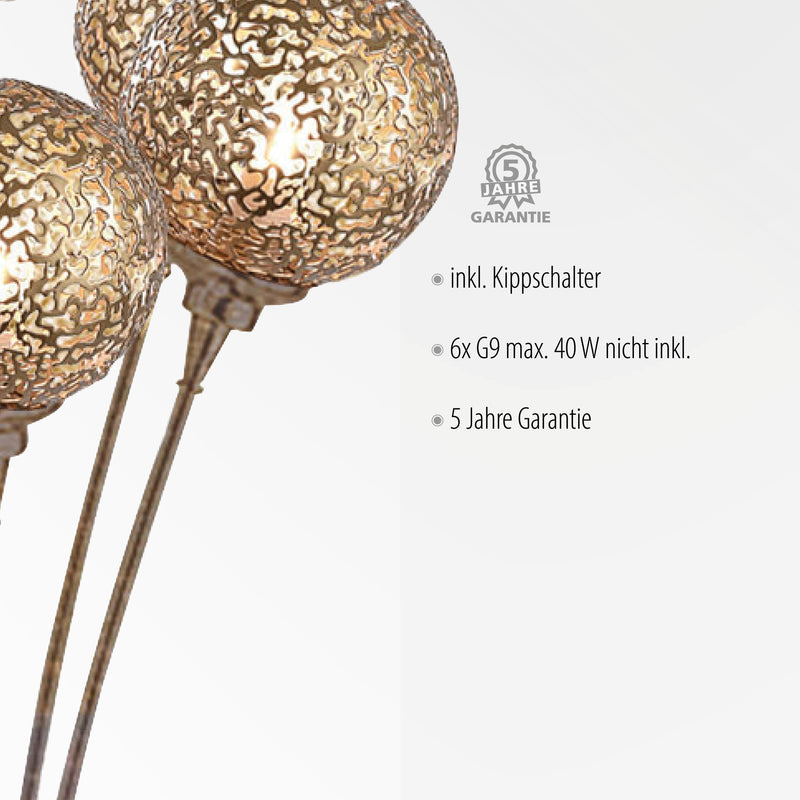 Lampadar Paul Neuhaus GRETA 6xG9 Rugina