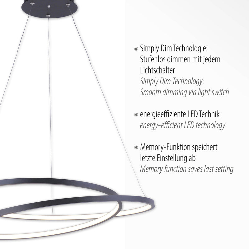 Lustra Paul Neuhaus ROMAN LED Negru