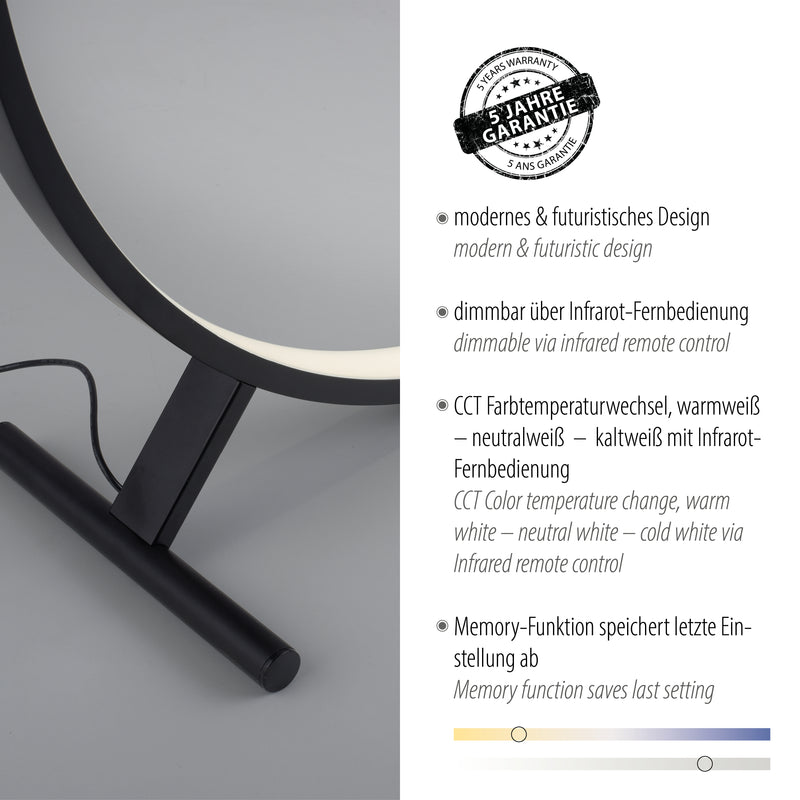 Lampadar Paul Neuhaus HULA LED Negru