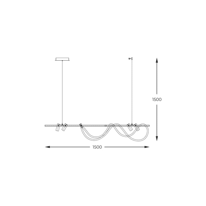 Lustra Zuma Line BALBO 5xLED Negru Mat