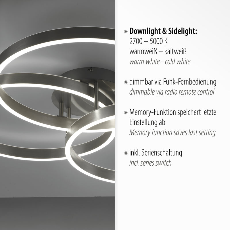 Plafoniera Paul Neuhaus PAAN 2xLED Argintiu
