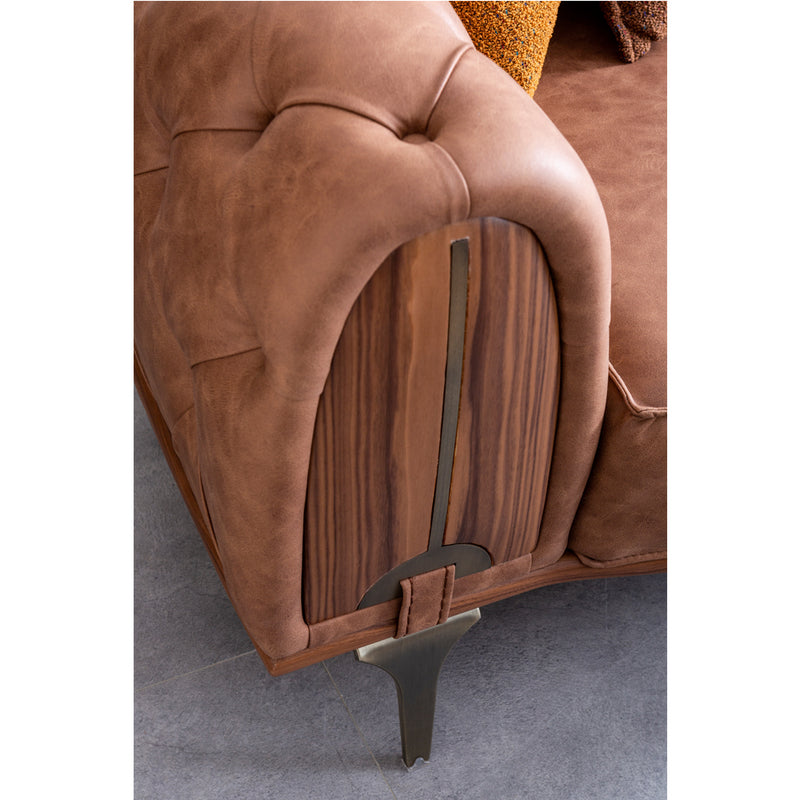 Canapea Roys Inev Asi Home, Maro inchis, lungime 251cm, latime 107cm, inaltime 67cm