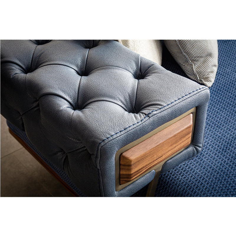 Canapea Arty Inev Asi Home, Albastru, lungime 257cm, latime 108cm, inaltime 87cm