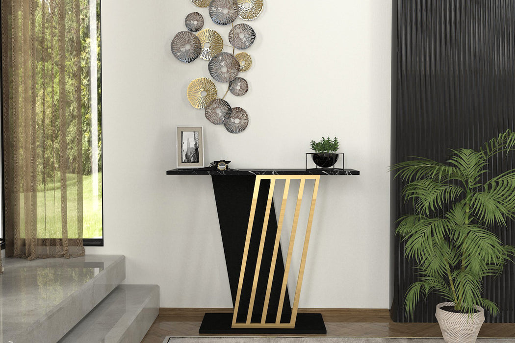 Consola Asi Home Gravity - Black, Gold PAL 30X90X77 cm