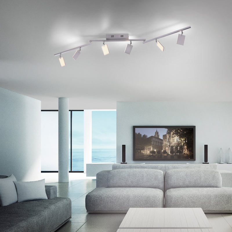 Plafoniera Paul Neuhaus PURE-MIRA 6xLED Aluminiu