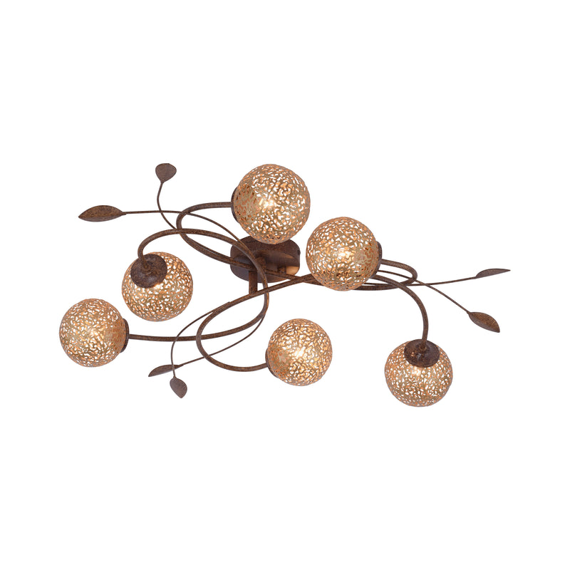 Plafoniera Paul Neuhaus GRETA 6xG9 Rugina