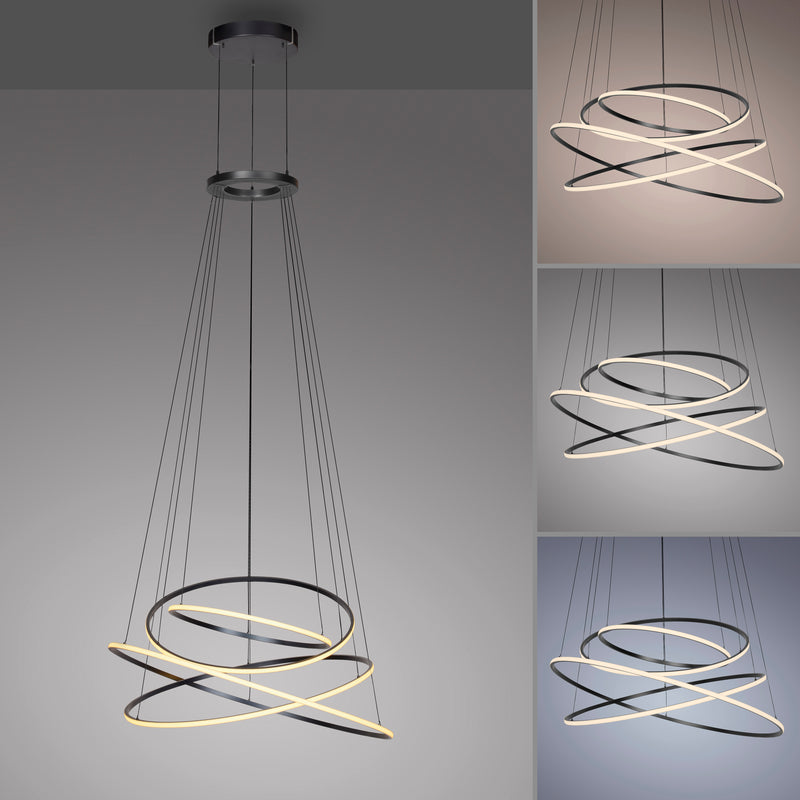 Lustra Paul Neuhaus PURE E-FLYING RINGS LED Gri