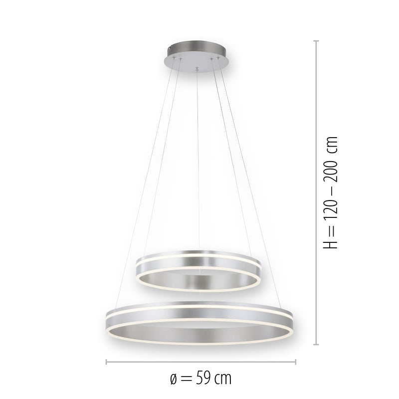 Lustra Paul Neuhaus Q-VITO 2xLED Argintiu