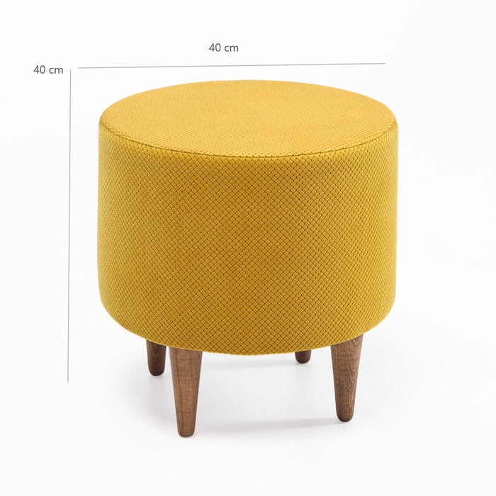 Taburete Asi Home Fındık - Yellow  Lemn de Fag | MDF 40X40X40 cm