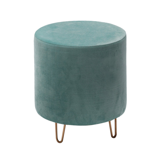 Taburete Asi Home Asmara 25 - Water Green Poliester 40X40X40 cm