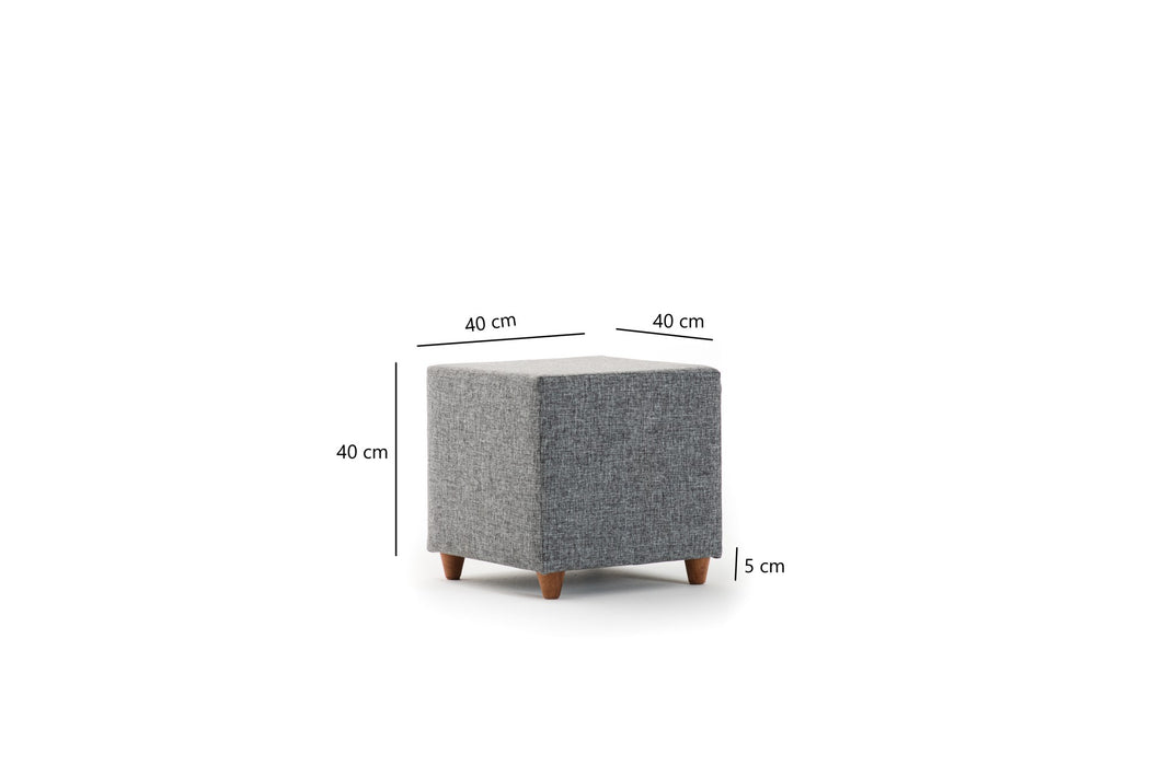 Taburete Asi Home Daisy - Grey Lemn de Fag | MDF 40X40X40 cm