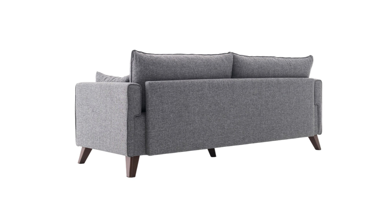 Canapea 3 Locuri Asi Home Bella Sofa 3- Grey Lemn | MDF 81X208X85 cm