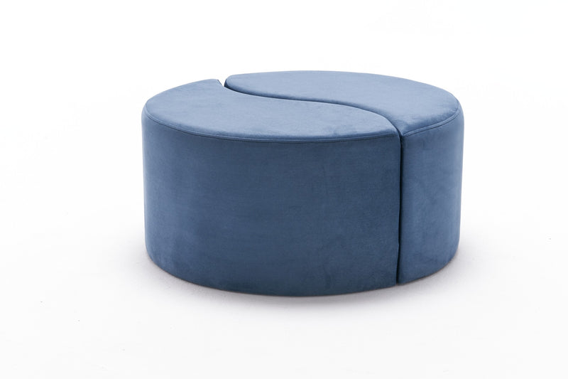Puff Asi Home Alis Puf - Blue Poliester | Catifea 80X80X40 cm