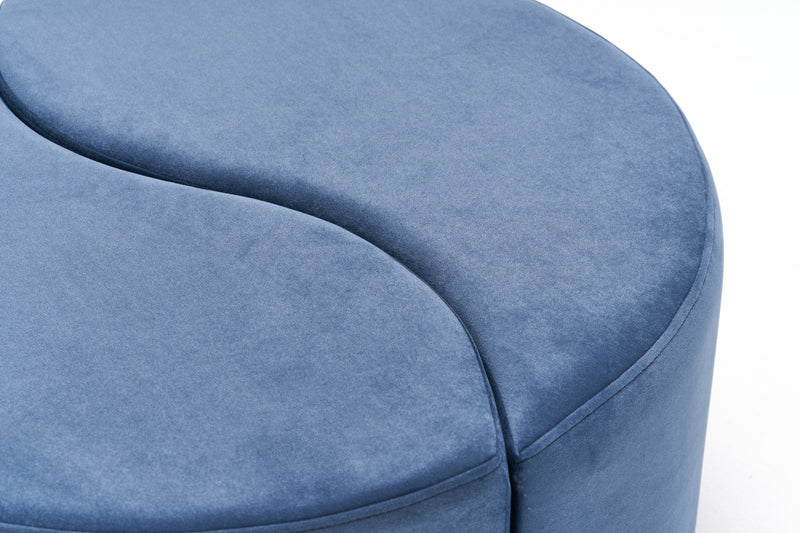 Puff Asi Home Alis Puf - Blue Poliester | Catifea 80X80X40 cm