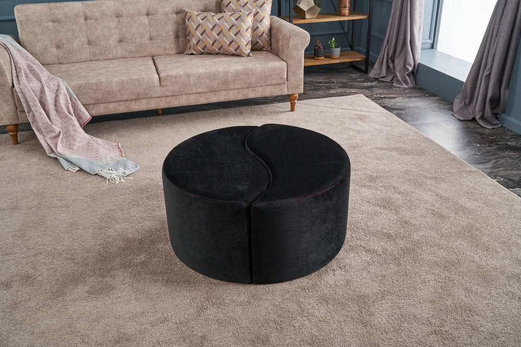 Puff Asi Home Alis Puf - Black Poliester | Catifea
 80X80X40 cm