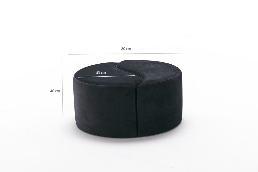 Puff Asi Home Alis Puf - Black Poliester | Catifea
 80X80X40 cm