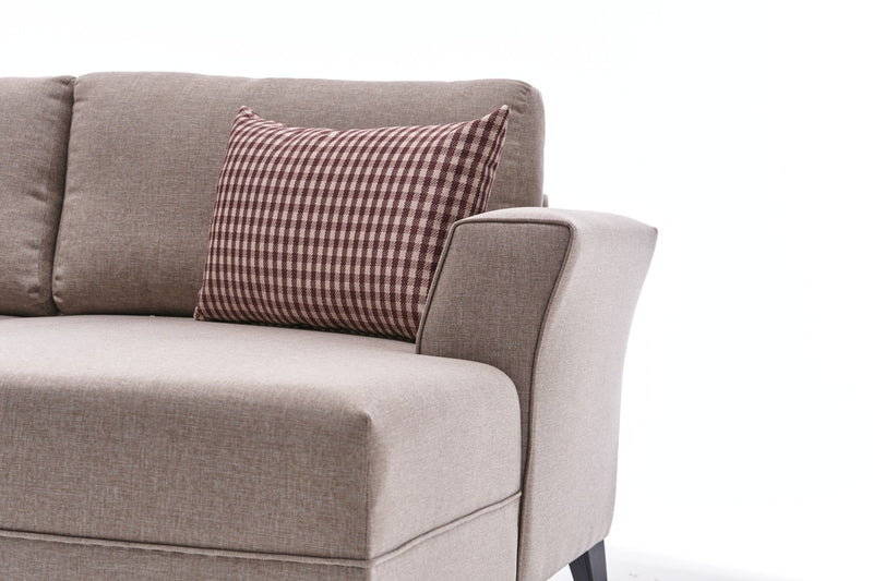 Colțar Extensibil Asi Home Eris - Cream  Lemn de Brad X300 | 202X157 cm